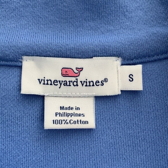 Vineyard Vines Dockside Shep Shirt Zip Blue Pink S - Picture 4 of 9